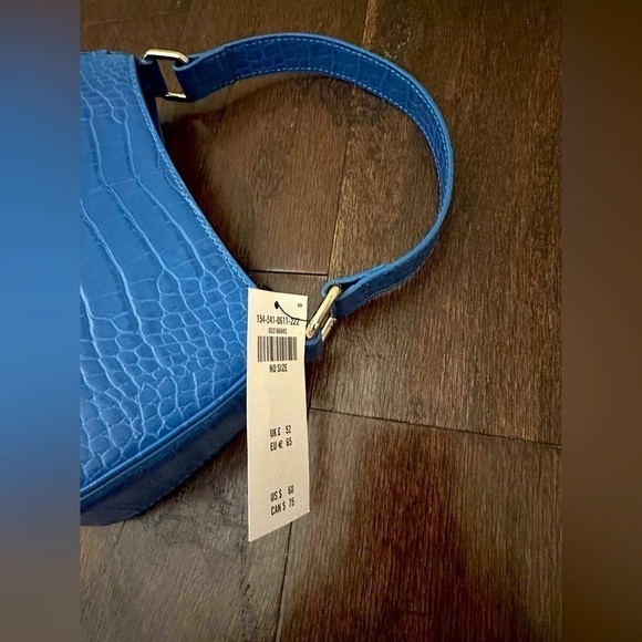 Abercrombie & Fitch- Blue Croc-Embossed small Handbag-NEW - Picture 5 of 11
